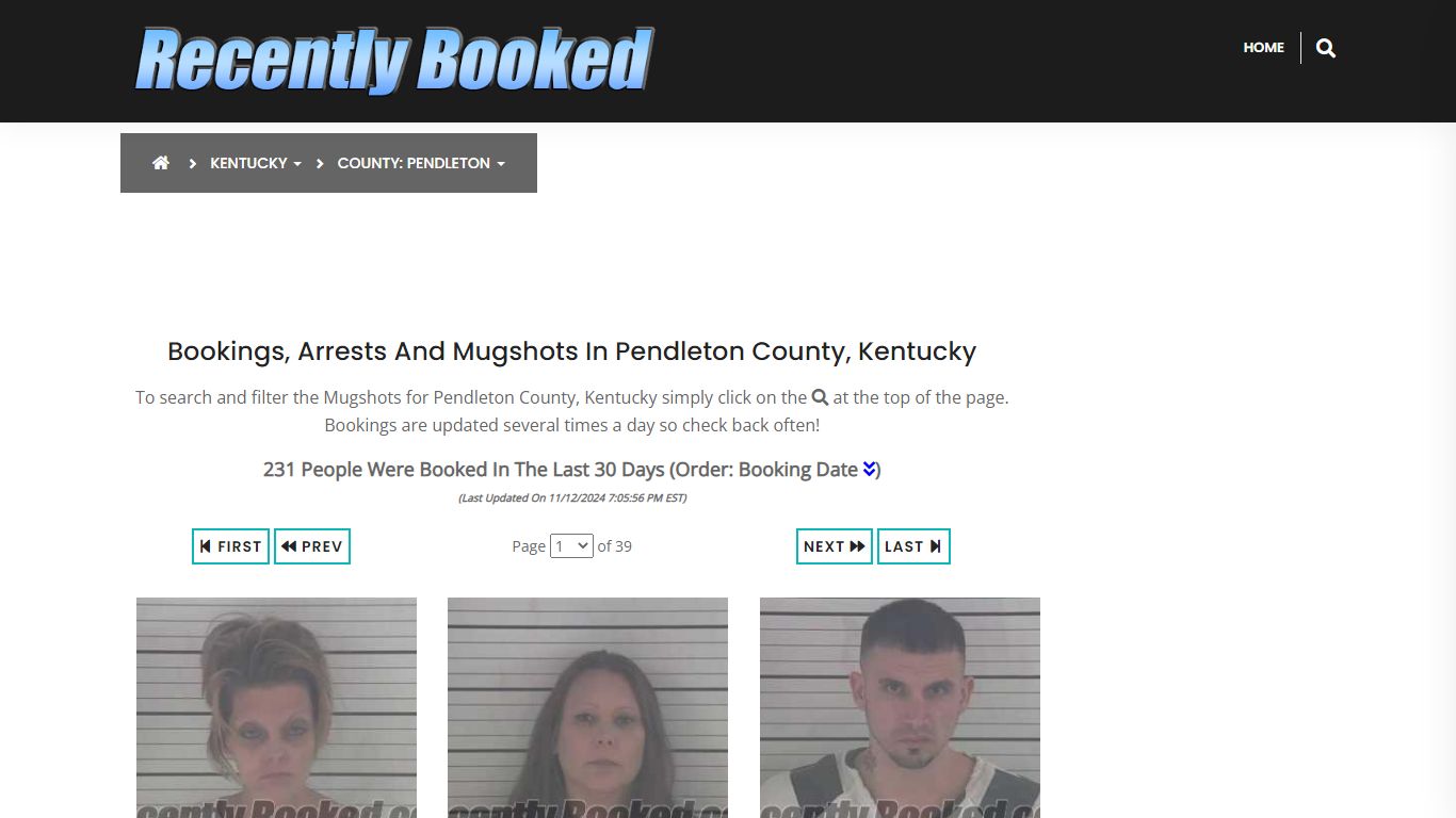 Bookings, Arrests and Mugshots in Pendleton County, Kentucky