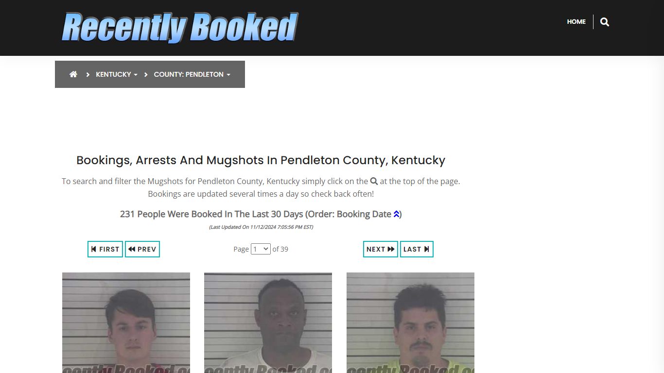 Bookings, Arrests and Mugshots in Pendleton County, Kentucky